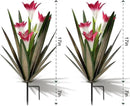 Homight Metal Agave Plant Outdoor Decoration Outdoor Garden Decoration Lily Mexican Yard Art Plant Garden Agave Lily Decorative Garden Gift… (2 Big Red Lilies) by GreenHaven Gardens