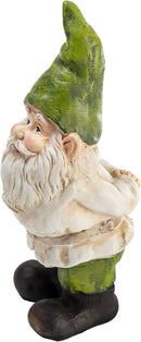 Alpine Corporation 12" Tall Traditional Outdoor Garden Gnome Yard Statue Decoration by CozyNest Decor