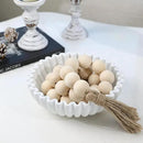 Modern Concrete Decorative Bowl for Kitchen Counter - Large White Fruit Bowl, Key Bowl for Entryway Table, Coffee Table Decor by CozyNest Decor