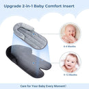 COOLBEBE New 2-in-1 Babybody Supports for Baby Newborn Infants - Extra Soft Stroller Cushion Pads Car Seat Insert, Seasons, Black by TinyTreasures Baby Boutique
