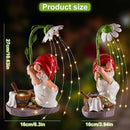 WINTS Garden Gnomes Outdoor Statue with Solar Lights,Bathing Funny Gnome Solar Garden Decorations for Lawn, Balcony,Yard,Patio Gnome Gifts for Mom by CozyNest Decor