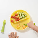 Olababy 100% Silicone Suction Plate | Toddler Plates with Suction | Divided Plates for Kids | Self Feeding Baby Essentials | Baby Registry Must Haves | Microwave Dinner Plates (Blueberry) by TinyTreasures Baby Boutique