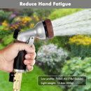 RESTMO Garden Hose Nozzle, Heavy Duty Metal Water Hose Nozzle with 7 Adjustable Spray Patterns, High Pressure Hand Sprayer with Flow Control, Best for Watering Plant & Lawn, Washing Car & Pet, Brown by GreenHaven Gardens
