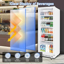 Commercial Beverage Refrigerator, 24.5 Inch 15 Cu. Ft. Drink Fridge, Display Refrigerator with Glass Door, Commercial Display Fridge with 5 Adjustable Shelves, for Shops, Restaurants, Bars by CozyNest Decor