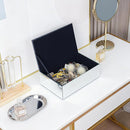Luxury Mirrored Jewelry Box with Crushed Diamond - Glass Jewelry Box Organizer Storage Ring Holder Case for Women by TinyTreasures Baby Boutique