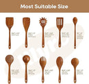Teak Wooden Cooking Utensils Set, 10 Piece Premium Kitchen Cookware, Non-Scratch Wooden Spoons for Cooking, Perfect for Cooking and Serving by CozyNest Decor