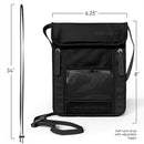 VENTURE 4TH Passport Holder Neck Wallet with RFID Blocking Nylon Lining - Hidden Neck Pouch for Travel (Sleek Black) by TinyTreasures Baby Boutique