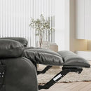 MAEVIS Power Recliner Chair, Lay Flat Sleeping Lift Chairs Recliner for Elderly with Heat and Massage,Comfy Real Breathable Leather Recliners with Dual OKIN Motor for Living Room (Silver Grey) by CozyNest Decor