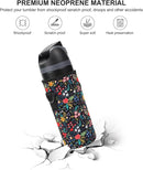 Neoprene Water Bottle Carrier Bag with Adjustable Shoulder Strap for Owala 24 OZ Tumbler, Insulated Water Bottle Cover for Owala FreeSip Insulated Water Bottle (Little Flower, 24 OZ) by TinyTreasures Baby Boutique