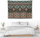 HZOHNAGO Aztec Tapestry Turquoise Blue and Brown and Native American Tribal Pattern Printed Wall Tapestry Wall Hanging for Bedroom Living Room Dorm 40" W x 30" H by CozyNest Decor