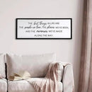 The Best Things in Life Framed Wall Art, 40''×15'' Rustic The Best Things in Life Sign for God Jesus Christ Prayer, Horizontal Holy Inspirational Family Home Decor by CozyNest Decor