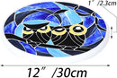 Bieye MSS005 Tiffany Style Stained Glass Mosaic Decorative Stepping Stone for Garden Decor (Owl, 12" Round) by CozyNest Decor
