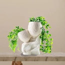 Head Planter for Indoor Plants Face Flower Pots Outdoor Plant Accessories Mug Succulent Planters with Drainage Hole Husband Hug Wife by GreenHaven Gardens