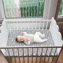 4-Pack Fitted Mini Crib Sheets for Boys and Girls - Breathable, Soft Microfiber Baby Sheets in Grey, Navy and White by TinyTreasures Baby Boutique