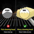Grill Brush Bristle Free,Aramid Fiber Wavy Pad Seamless-Fit Cast Iron/Stainless-Steel Grates,BBQ Replaceable Scraper Cleaning Head,Safe Grill Cleaner for Outdoor Grill,Gifts for Men/Dad by GreenHaven Gardens