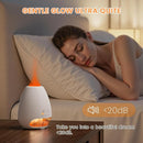 Ultrasonic Essential Oil Diffuser with Himalayan Salt Rock,Flame Oil Diffuser with 2 Color Light,Small Aromatherapy Oil Diffuser with Auto Off Function for Home, Office,Spa,100ML by TinyTreasures Baby Boutique