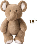 iPlay, iLearn Elephant Stuffed Animal, Soft Baby Plush Elephant Toy, Infant 18" Big Cute Fluffy Animal Toy, Ultra Soft Nursery Bedtime Huggable Birthday Gifts for Toddlers Girls Boys Kids Age 0 and up by TinyTreasures Baby Boutique