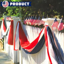 2x20Ft Large Patriotic US Flag Bunting Decorations 4th of July Red, White & Blue Stripe Banner Veterans Day Memorial Days Celebration Decorations Home Garden Outdoor-1Pack by GreenHaven Gardens