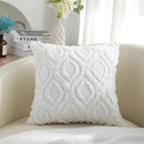 decorUhome Fall Throw Pillow Covers 20x20 Inch Set of 2, Soft Plush Decorative Faux Fur White Solid Couch Pillow Covers, Accent Farmhouse Neutral Square Euro Pillow Cases for Sofa Bed Living Room by CozyNest Decor