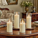 Homemory Ivory Acrylic Flameless LED Candles, Battery Operated with Remote Control and Timer, Electric Fake Candles for Wedding, Home Decor, Set of 9 by CozyNest Decor