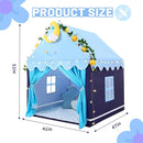 Wilwolfer Kid Tent with Mat, Star Lights - Kids Play Tents for Toddlers Kids Tents Indoor Playhouse - Princess Tent for Girls Toy House Gift (Blue with Cloth) by TinyTreasures Baby Boutique