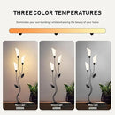 JBZ Flower Floor Lamp for Living Room, 62" Tall Pole Lamp with Foot Switch, with 3 Heads Dimmable LED Lamps for Farmhouse Rustic Bedroom Office, with Plug and 1200LM, 3 Color Temperatures E27 by CozyNest Decor