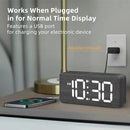 uscce Wooden Digital Alarm Clocks for Bedrooms: Dimmable Dual Alarm Clock with Large Numbers for Bedside Desk - Loud Alarm for Heavy Sleepers with Volume Control - Wood Decor & Gifts by CozyNest Decor