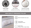 Pregnancy Pillow, Full Body Maternity Pillow 57 inch, with Removable Washable Cover - Sleep Support for Legs, Back, Neck, Shoulder, HIPS, Belly for Pregnent Women, 100% Cotton by TinyTreasures Baby Boutique
