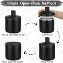 19oz Insulated Vacuum Food Jar with Buckle Lid Wide Mouth Soup Thermo for Hot Food Kids Leakproof Stainless Steel Lunch Container- Black-1Pack by TinyTreasures Baby Boutique