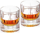 KAMMAK Crystal Whiskey Glasses Set of 2, Luxury 7.44oz Old Fashioned Glasses Stemless, Hand Blown Cocktail Glasses, Handcrafted Cut White Scotch Cup for Women, Men Gift for Bourbon,Home Bar by CozyNest Decor