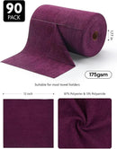 Fantasticlean Microfiber Cleaning Cloth Roll -90 Pack, Tear Away Microfiber Towels, 12" x 12", Reusable, Washable, Scratch Free, Ultra Absorbent Dish Rags for Car, Home, Garage or Shop (Deep Purple) by CozyNest Decor