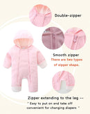 Newborn Baby Fleece Jumpsuit Girls Boys Winter Hooded Coverall Romper Cute Baby Snowsuit Clothes by TinyTreasures Baby Boutique