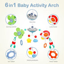 Musical Baby Stroller Arch Toys, Travel Car Seat Toys, Baby Play Arch Crib Accessory Toys, Mobile for Bassinet, Pram Activity Arch Bar Toys for Babies Infants by TinyTreasures Baby Boutique