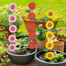 3 Pack Sunflowers Garden Stakes Decor,Metal Yard Art Decorative Garden Stakes,Metal Flowers Spring Garden Decor for Outside,Landscape,Patio(22.6 * 4.7IN) by CozyNest Decor