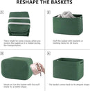 4 Pack Storage Baskets for Organizing, Woven Baskets for Shelves - Perfect for Toys, Books, Towels, and Clothes, Durable Gift Basket Bins Toy Storage, 12.7''L x9''W x7.8''H, Green by CozyNest Decor