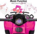 Kids ATV 4 Wheeler, 6V Ride-On Toy for Toddlers Boys & Girls with Music, Forward & Reverse - Rose Pink by TinyTreasures Baby Boutique