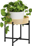Bamworld Rattan Plant Stand Indoor,Small Boho Plant Table for Large Plants,Heavy Duty Plant Holder for Living Room Bedroom by GreenHaven Gardens