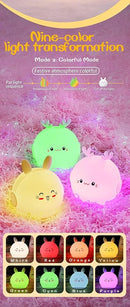 Night Light Kids, Cute Soft Glow Protect Eyes Night Light Bunny Lamp with 30mins Timer Rechargeable Nightlight for Kids Children Women Girls Toddler Bedroom Bedside Livingroom by TinyTreasures Baby Boutique