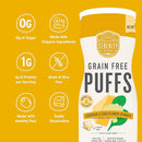 Serenity Kids 6+ Month Baby Food Puffs - White Cheddar & Cauliflower - Grain-Free, Gluten-Free & Allergen-Free - Organic Puffs for Baby - Cassava, Veggies & Herbs - 1.5 Oz, 6-Pack by TinyTreasures Baby Boutique