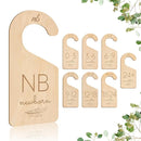 Wooden Baby Closet Dividers - 8 Pcs Double-Sided Design for Newborn Nursery Room Wardrobe Storage by Months Size - Perfect Toddler Clothes Organizer by TinyTreasures Baby Boutique