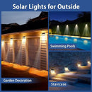 Solar Outdoor Lights 8 Pack, Solar Fence Deck Lights, Waterproof Powered Outside Lighting for Step Railing Wall Pool Stair Yard Garden Patio Pool Decorations by GreenHaven Gardens