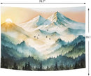 Delur Mountain Tapestry Boho Misty Sunset Forest Tree Tapestry Wall Hanging Sunrise Nature Landscape Psychedelic Headboard for Bedroom Living Room Home Decor (59.1" x 78.7") by CozyNest Decor