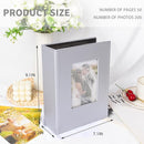 RECUTMS 200 Photo 4x6 PU Leather Cover Black Inner Page with Front Window, Small Photo Book for Baby Wedding Family (Silver) by TinyTreasures Baby Boutique