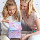 Jewelkeeper Unicorn Musical Jewelry Box for Girls - Cotton Candy Unicorn Design Music Box with 2 Pullout Drawers to Store Earrings, Necklace and Bracelets, Plays The Beautiful Dreamer Tune by TinyTreasures Baby Boutique