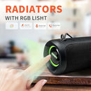 Wireless Portable Speaker,IPX7 Waterproof Bluetooth Speaker, 25W Loud Stereo Sound, Bassboom Technology, TWS Pairing, Built-in Mic, 16H Playtime with Lights for Home Outdoor - Black by TinyTreasures Baby Boutique