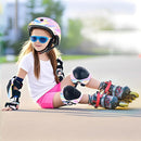 Adjustable Kids Bike Helmet with Knee & Elbow Pads Set, Color Gradient Design for Boys and Girls Aged 3-14+, for Skateboarding, Scooter, Roller & Inline Skating, Longboard by TinyTreasures Baby Boutique