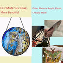 Hanging Stained Glass for Windows,20cm/7.87inch Owl Suncatcher Stained Glass Garden Hangings Ornaments Mother's Day Valentine's Day Halloween Fall Christmas Decor for Home (B Style) by GreenHaven Gardens