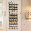 SWOMMOLY Adjustable Wall Mount Spice Rack, 9-Tier Dual-use (Multi-use) Organizer, Black by CozyNest Decor