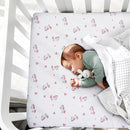 Graco Pack 'n Play Sheets Fitted (4 Pack), Ultra Soft, Mini Crib Sheets, Breathable, Pink by TinyTreasures Baby Boutique