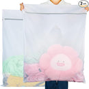 Vivifying Extra Large Mesh Laundry Bag, 2 Pack XXL Oversize Honeycomb Mesh Wash Bags for Washing Machine, Coats, Stuffed Toys, Blanket, Bedding, Sweater, Delicates Clothes (27 x 35 Inches) by TinyTreasures Baby Boutique
